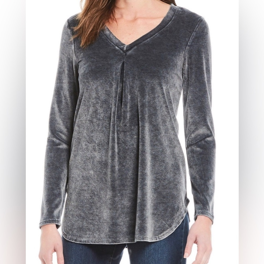 Westbound Velour Long Sleeve V-Neck Tunic Size Medium